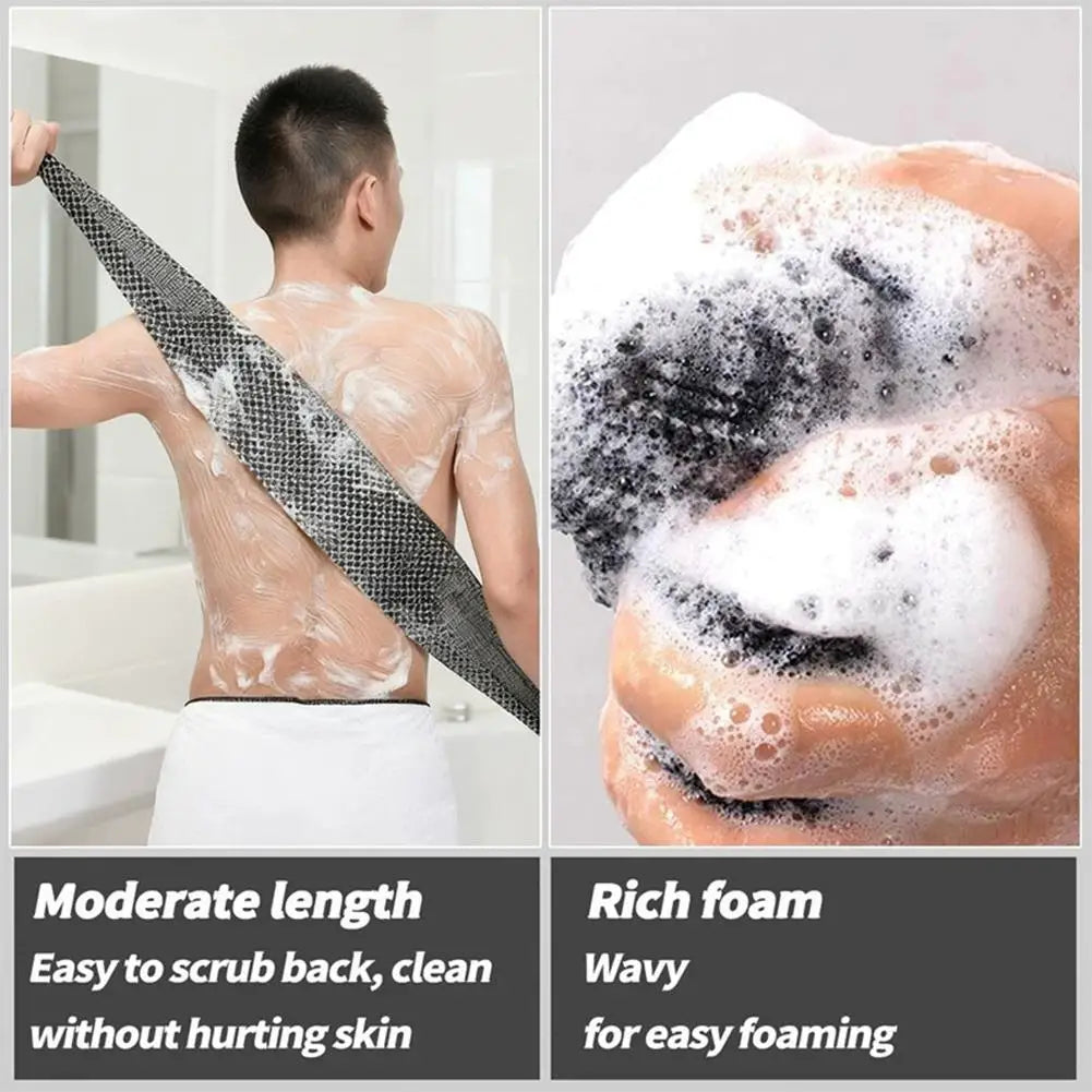 Bath Towel Exfoliating Deep Cleansing Shower Towel Skin Care Exfoliating  Brush Tool Bath Accessory Black, Pink