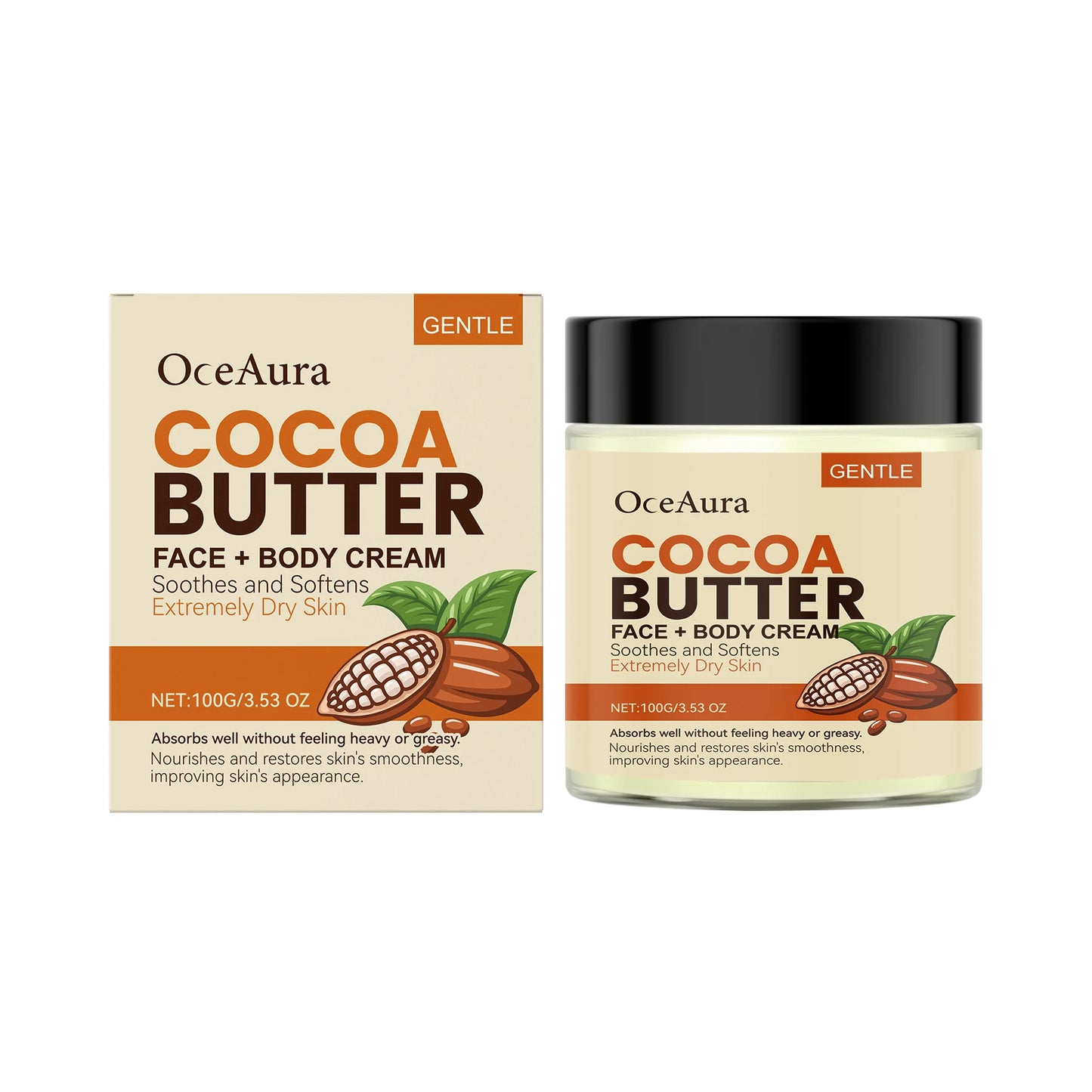 Face Body Cream Pamper Your Skin With Cocoa Butter Moisturizer Nourishing And Hydrating Formula For Smooth And Glowing Skin 100g
