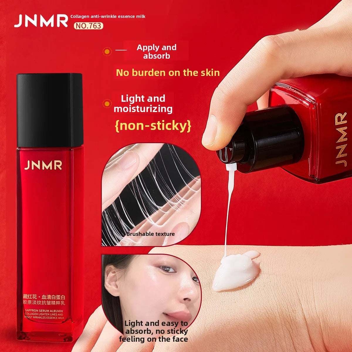 Saffron Serum Albumin Collagen Anti-Wrinkle & Line-Diminishing Essence Milk / Anti-Wrinkle & Line-Diminishing Milk  Essence Milk