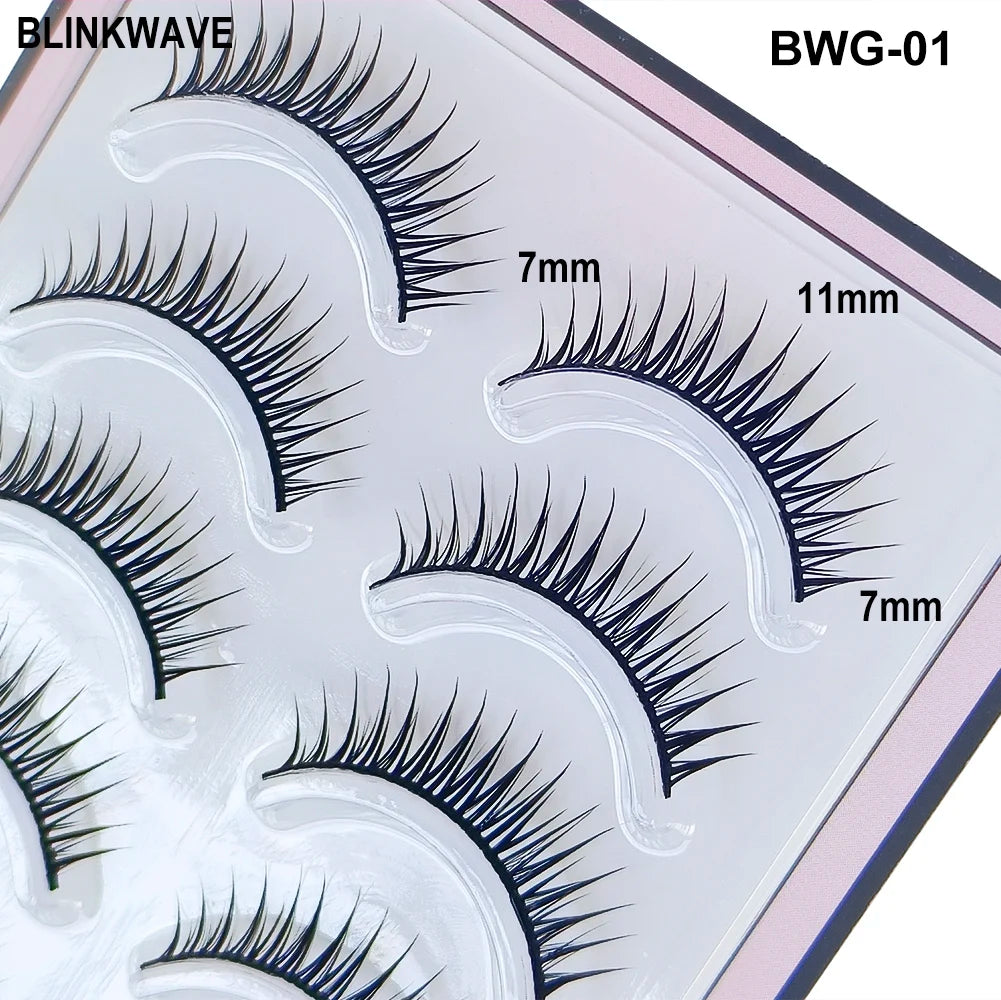 U-shaped False Eyelashes K-Pop Idol Lashes Zhang Yuanying Inspired Comic Eye Lashes Natural Wispy Lash Extension