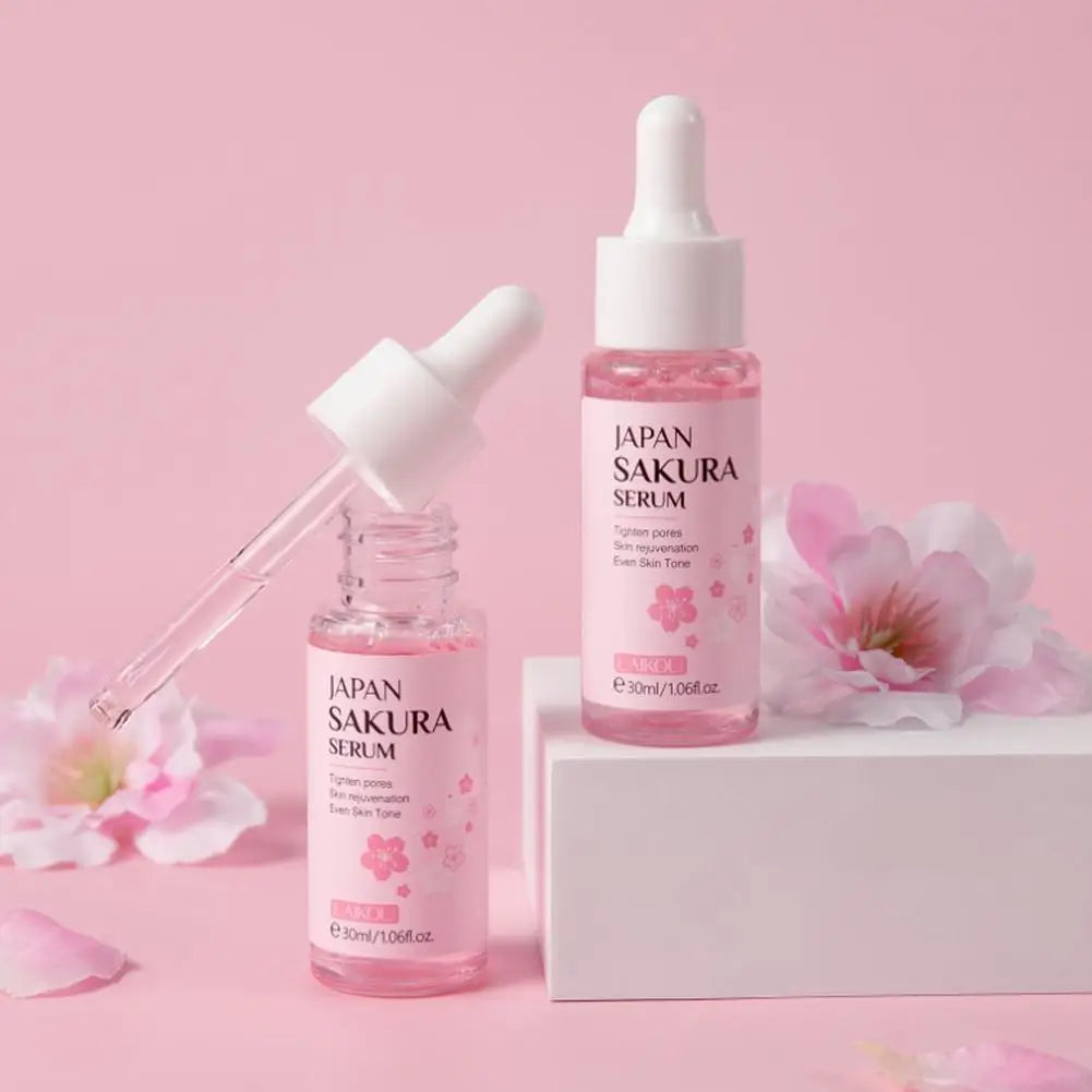 LAIKOU Sakura Face Fluid Essence Moisturizing Skin Shining Cherry Blossom Hyaluronic Acid Serum Beauty Facial Skin Care Products