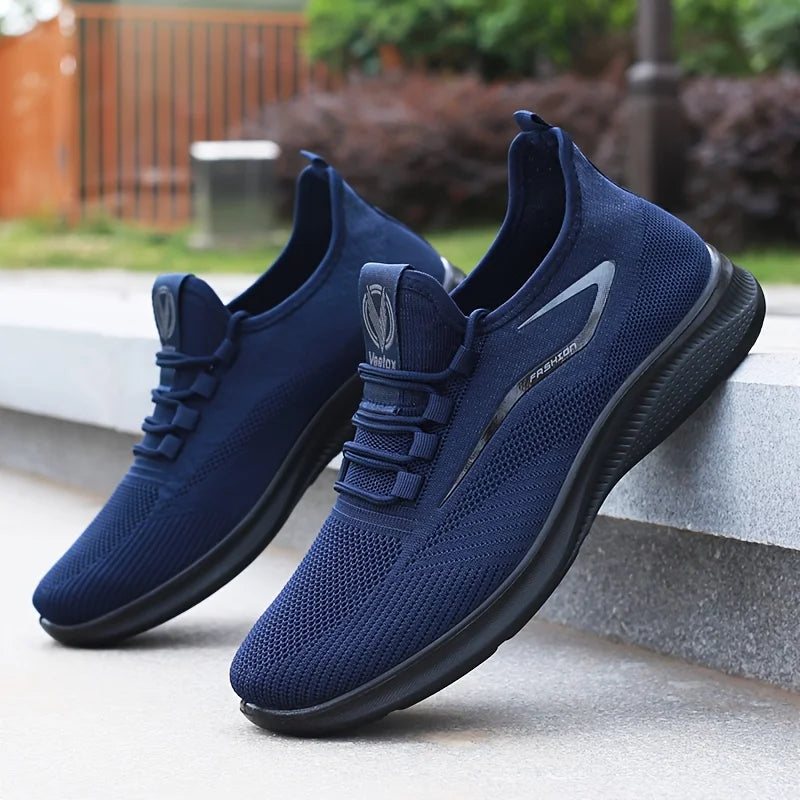 Men Casual Sport Shoes Breathable Lightweight Sneakers Outdoor Mesh Black Running Shoes Athletic Jogging Tenis Walking Shoes