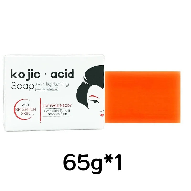 Kojic Acid Soap Papaya Handmade Soap Facial Cleansing Bath Soap Cleanse Brighten Skin Remove Dead Skin Cells Suit All Skin Types