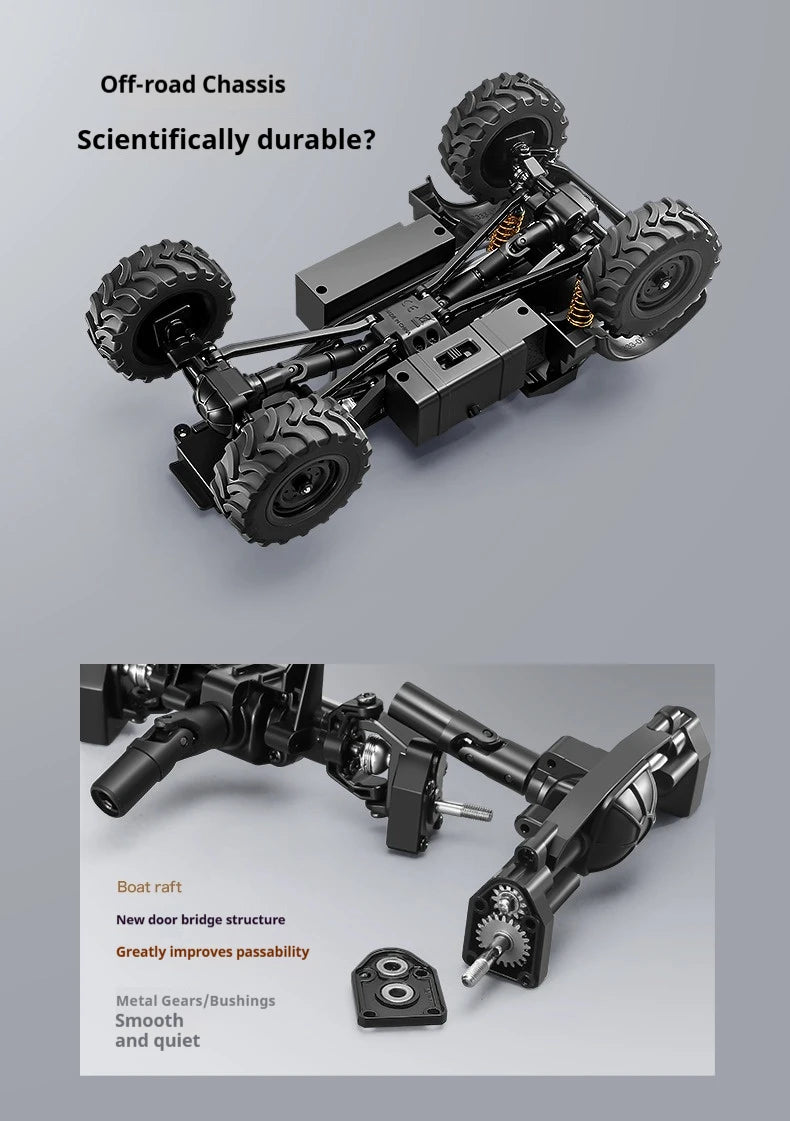 MN333 RC Car Unimog U4000 2.4GHz 1:18 4WD Full Proportional Throttle Steering Off-Road Vehicle Toy Gift Boy