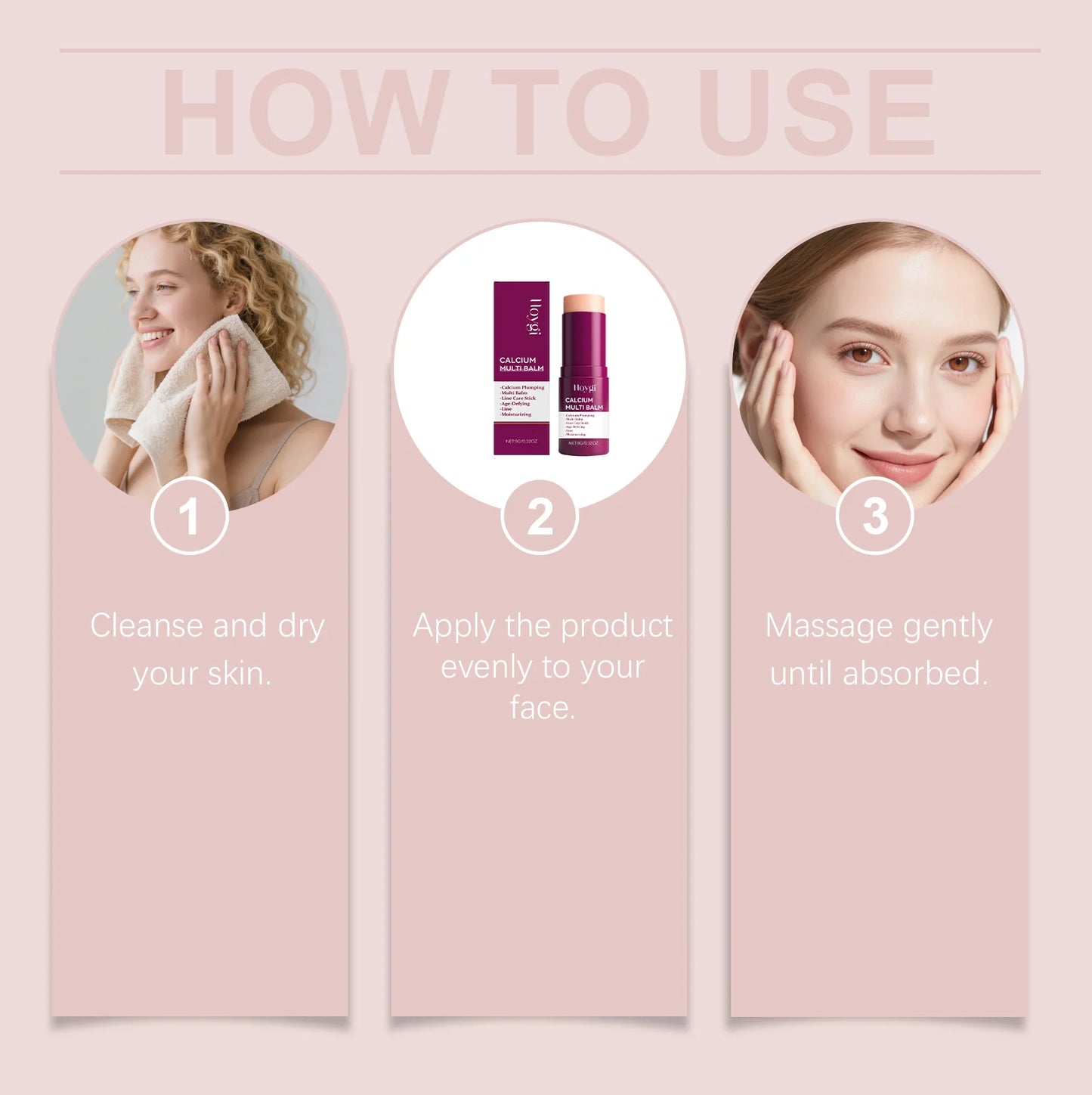 Calcium Multi Balm Firming Lightweight Hydrating Face Balm Tightening Smoothing Moisturing Stick Daily Skincare