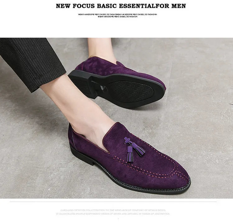 Men's Casual Leather Shoes Mens Fashion Patchwork Party Wedding Loafers Moccasins Men Slip-on Light Comfortable Driving Flats