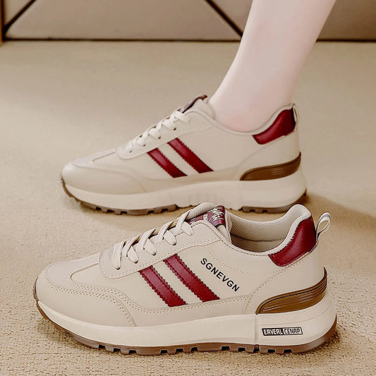 Casual Sneaker Spring Women's Board Shoes Thick Soled Trendy Lightweight Jogging Sneakers Height Increasing Vulcanized Shoes