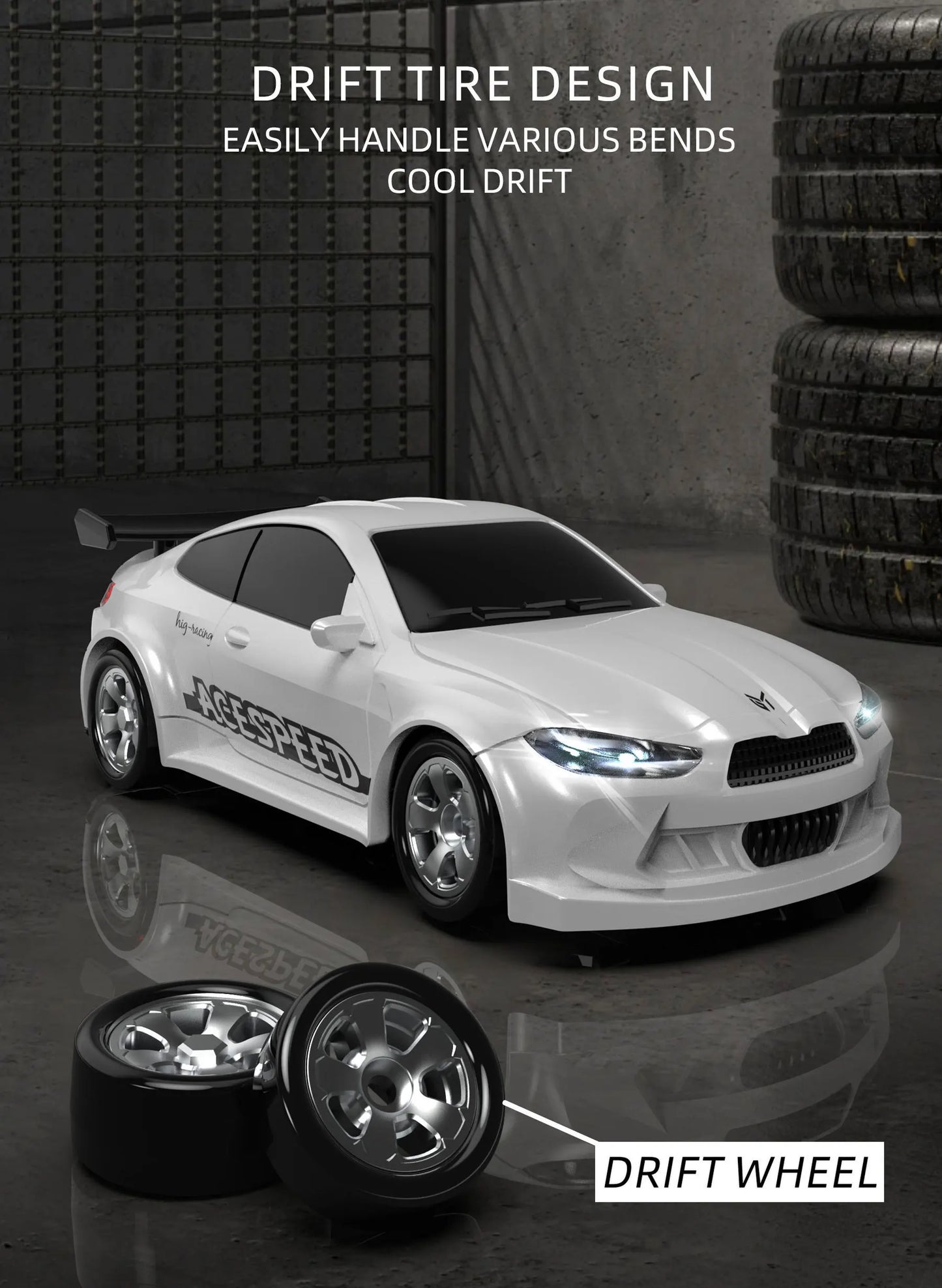 New Kf20 1: 64 Drift Rc Car Four Wheel Remote Control Car Racing Car Full Share Desktop Competition Toys Boys Perfect Gifts