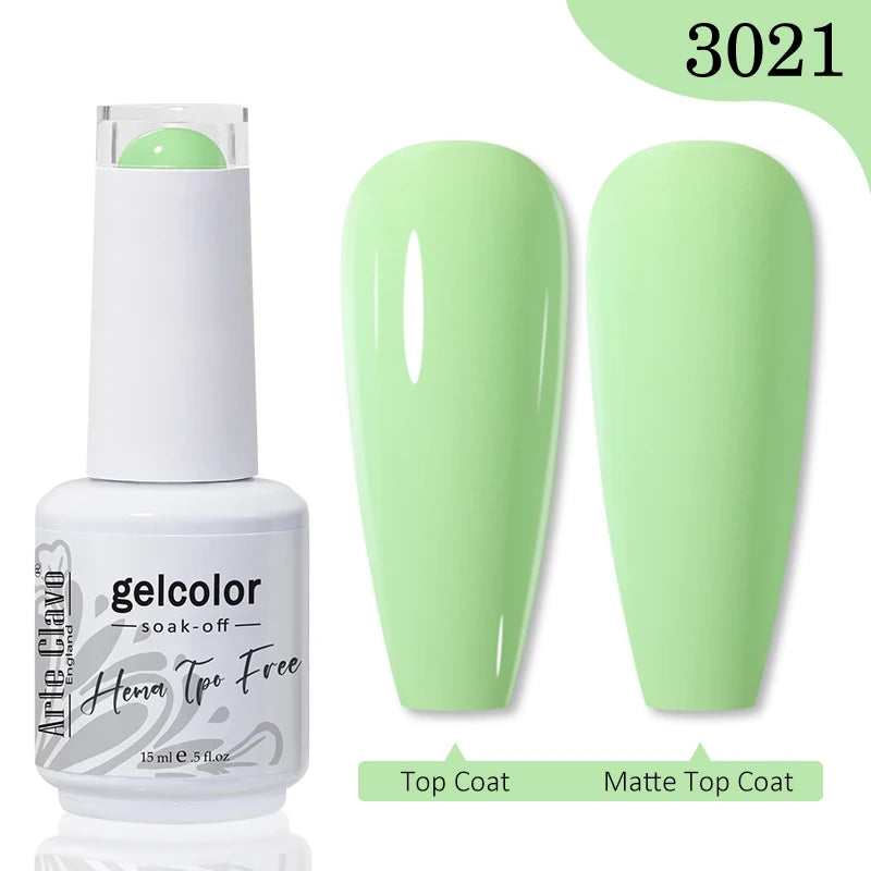 Arte Clavo Spring Summer Gel Nail Polish Gorgeous Color 15ml Semi Permanent Soak Off UV LED Gel Nail Art DIY Design Varnishes
