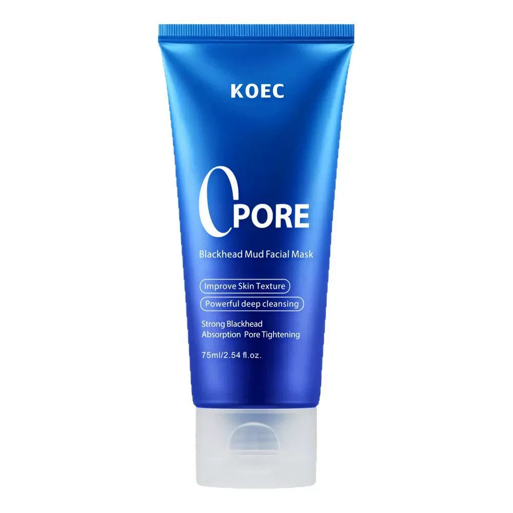 75ml KOEC Zero Pore Blackhead Blue Mud Facial Mask Deep Cleansing Tightening Oil Control PHA AHA Salicylic Acid Plant Extrats