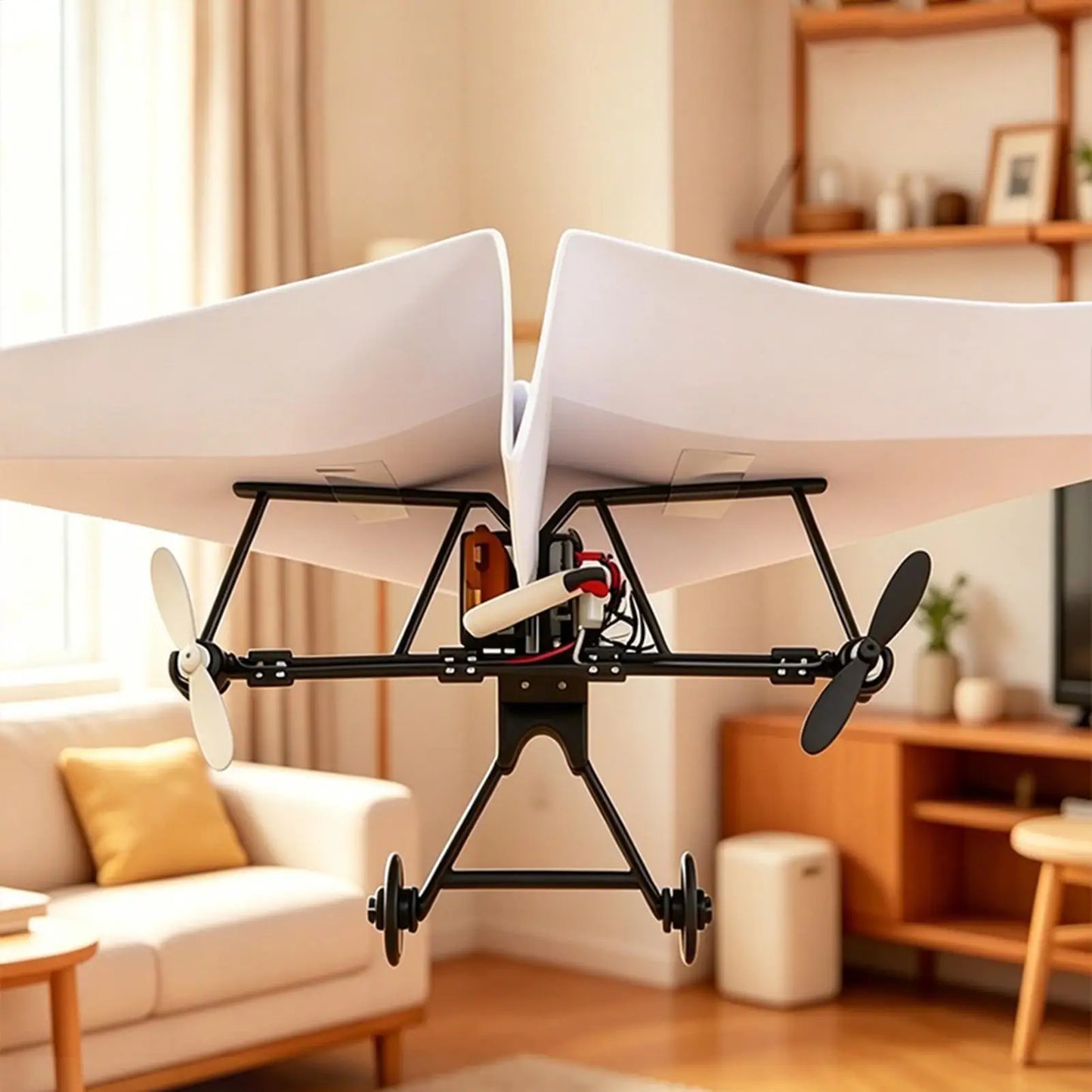 DIY RC Paper Airplane Kit Plane Toy With Gyro Stabilizer Electric Remote Control Plane For Boys Girls Backyard Park Beach