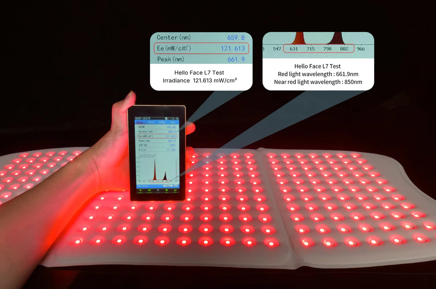 Hello Face L7 Red Light Pad For Seniors, Pets, Desk Warriors, Athletes – Relieve Pain, Inflammation & Fatigue