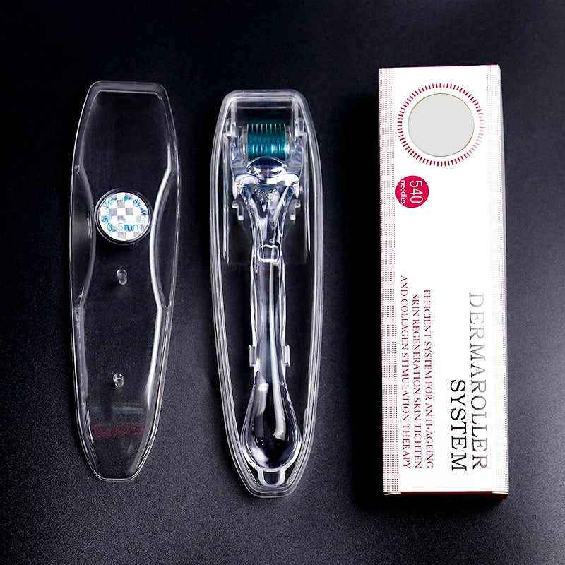 Titanium Microneedle Derma Roller 0.2/0.3mm 540  For Face Beard Scalp Hair Growth Scar Repair Skin Care Mesotherapy Beauty Tool