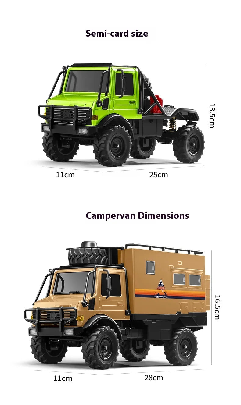 MN333 RC Car Unimog U4000 2.4GHz 1:18 4WD Full Proportional Throttle Steering Off-Road Vehicle Toy Gift Boy