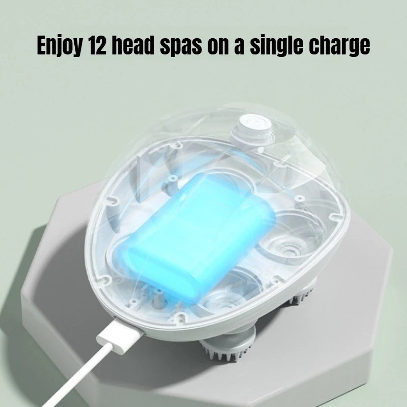 Head Massage Instrument Rechargeable Head Massager Scalp Stress Relax Body MassageWaterproof Handheld Hair Scalp Massager