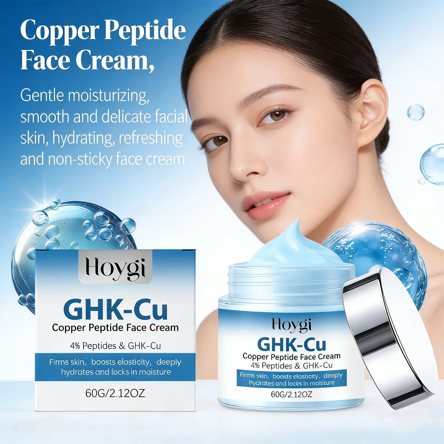 4 % Ghk-Cu Copper Peptide Cream Copper Peptide Face Cream Boost Elasticity Strengthen Skin Barrier Nourishing Firming Skin Care