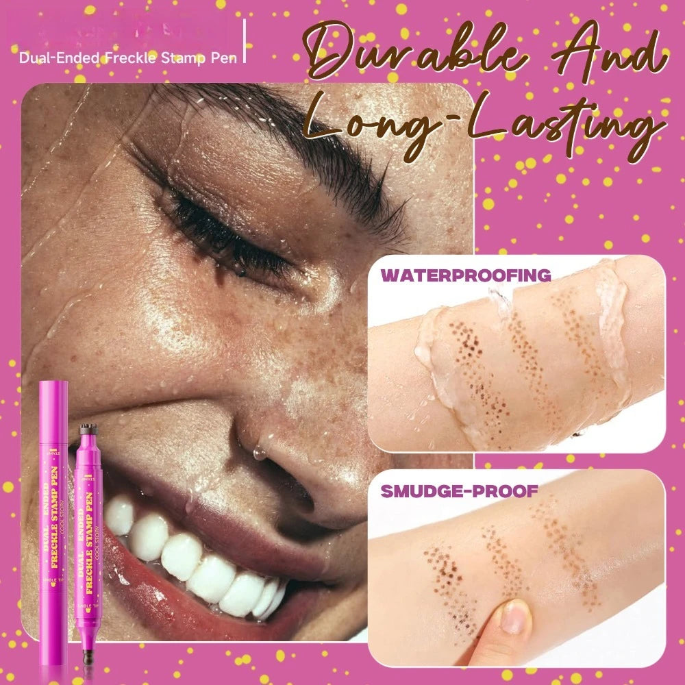 Double Eyeliner Freckles Pen All-in-One Natural Waterproof Lasting Seal Spot Pen Natural Simulation Concealer Pen Makeup Tools