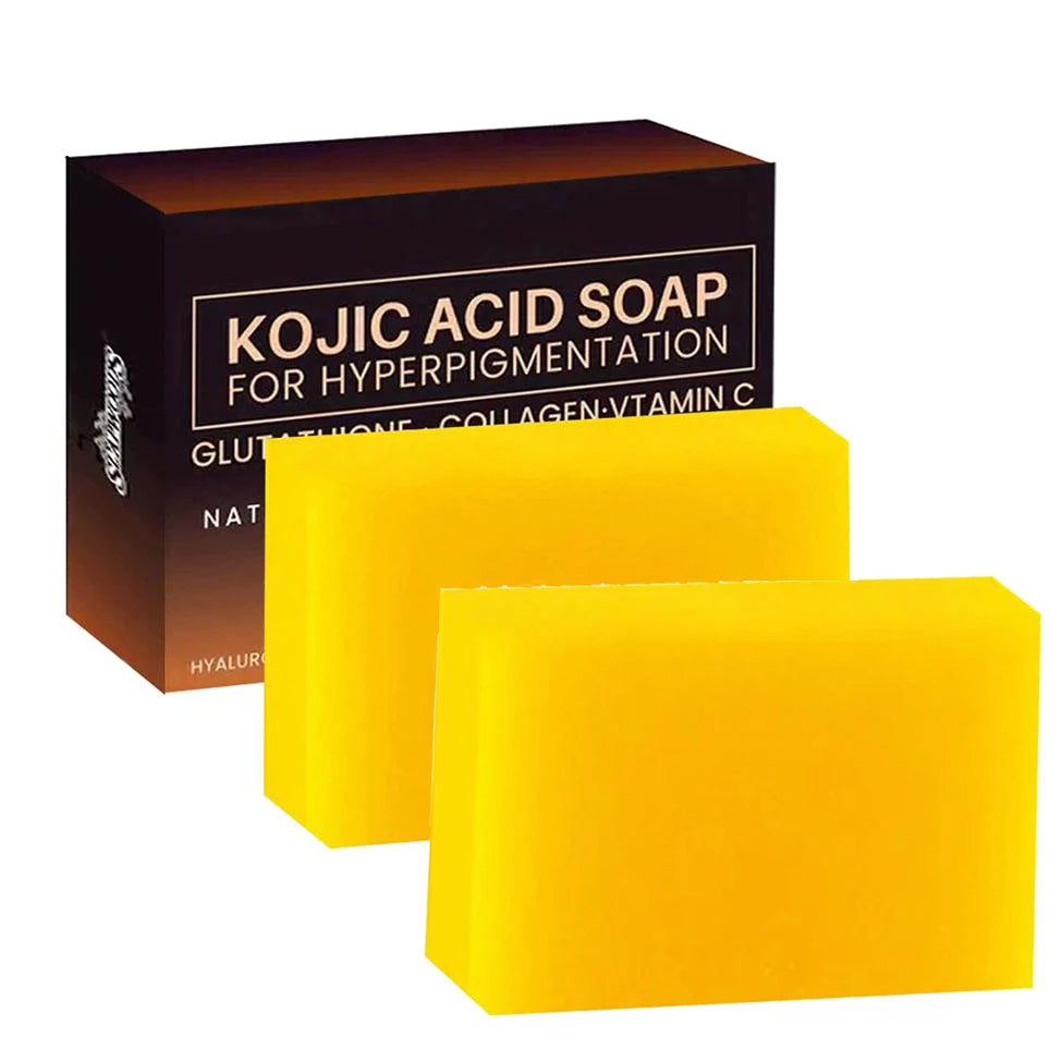 1/2Pack Kojic Acid Soap Handmade Soap Bar with Vitamin C, Retinol & Collagen, Skin Care Cleansing Dark Spot for Body & Face Wash
