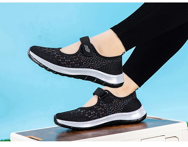 Women Flats Shoes Summer Mesh Sneakers Breathable Casual Shoes Women Loafers Lady Soft Walking Sneaker Boat Shoe Zapatos Mujer