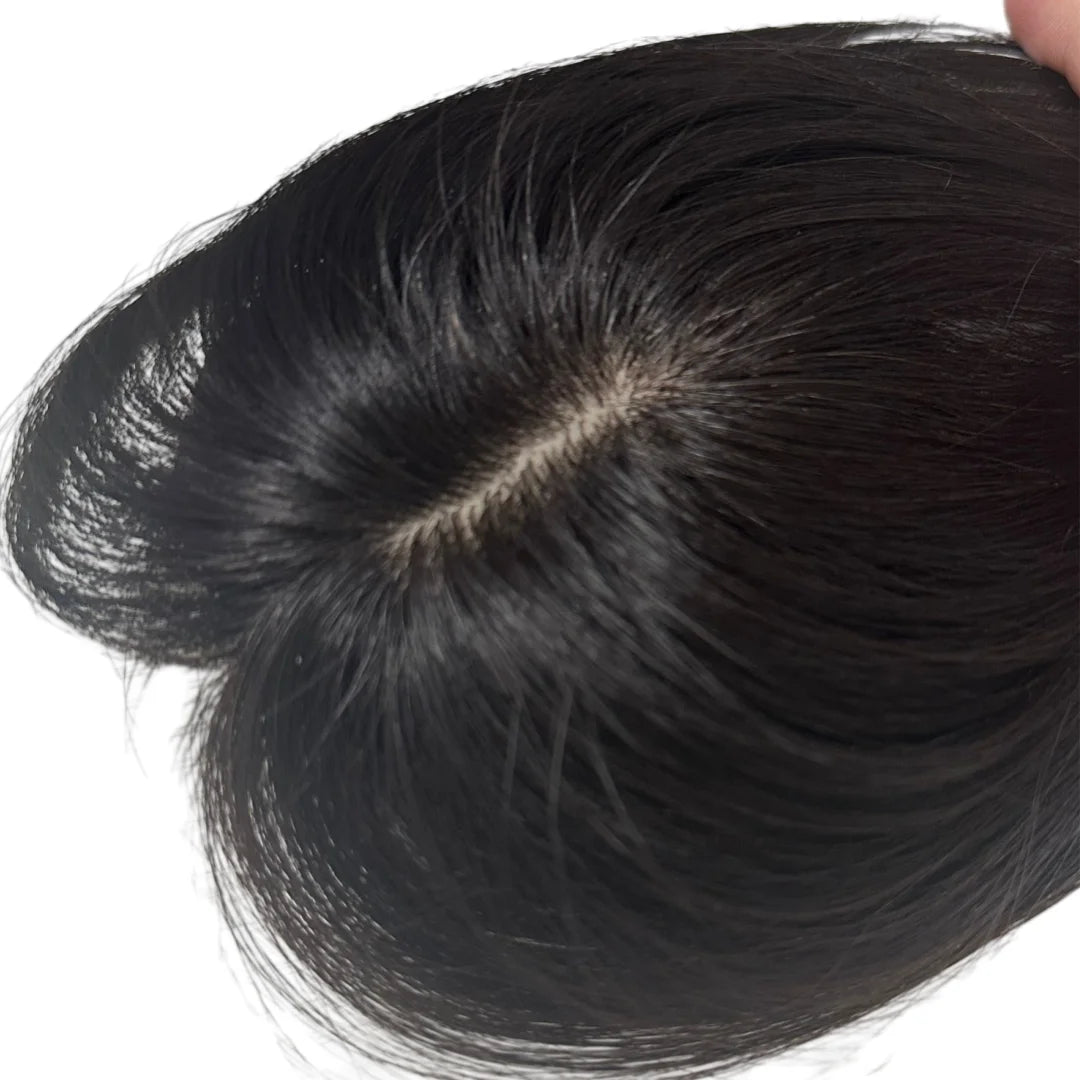 100% Human Hair Bangs Korean False Bangs Hair Extensions Clip In Middle Part Natural Fringe Hair Piece for Women Side Bangs