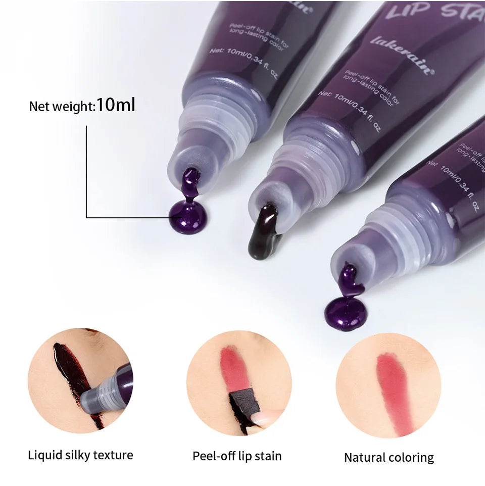 Peel Off Rose Pink Lip Gloss Matte Outline Contour Tattoo Lip Stain Waterproof Transfer Resistant Tear Off Natural Lip Tint Gift
