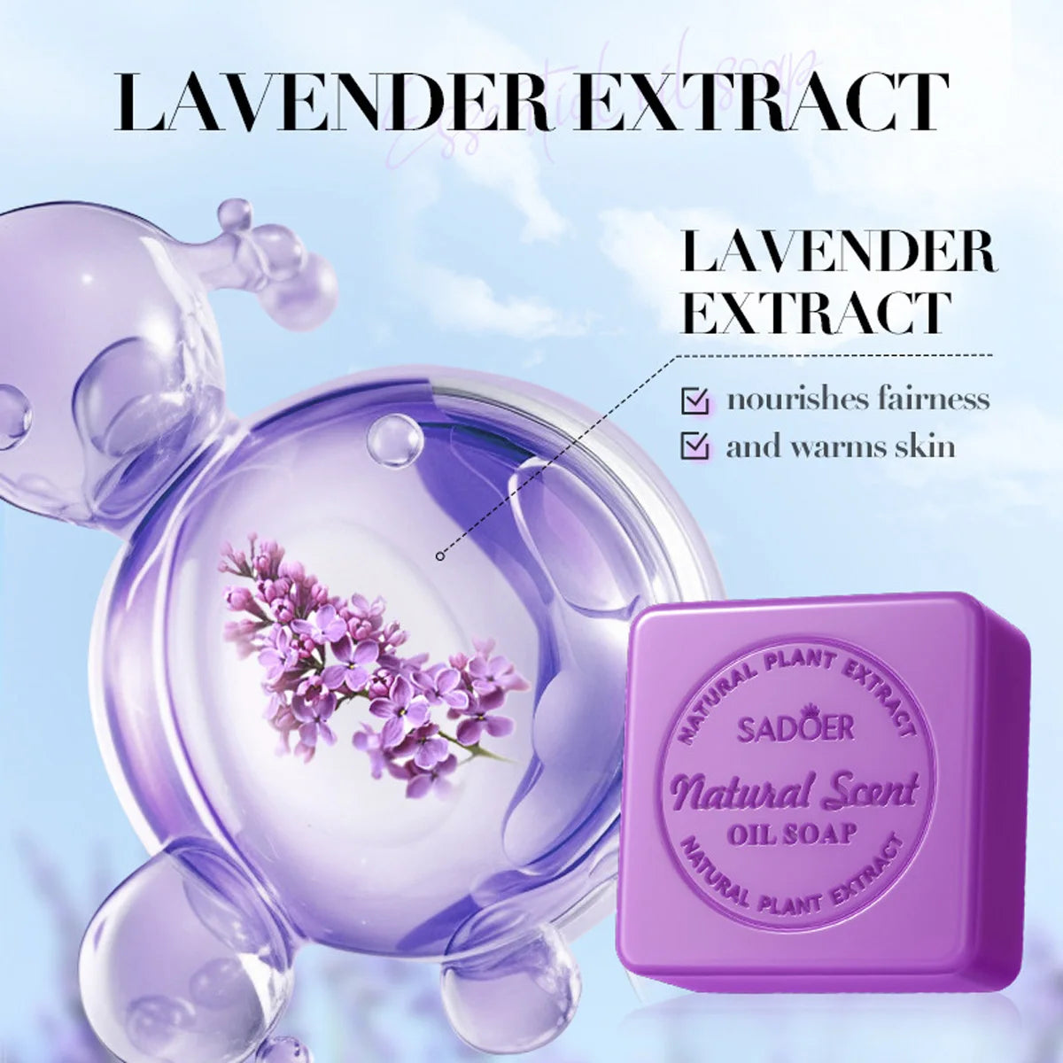 Lavender Essential Oil Soap, Handmade Soap, Facial Cleansing And Bath Soap, Deep Cleansing Skin Soap