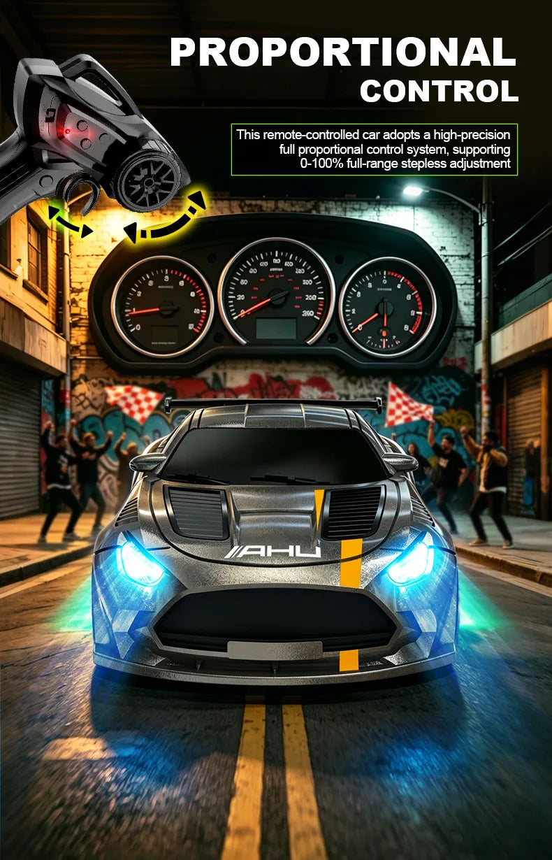 New 1/64 Mini Drift Car With Led Light Desktop Series Remote Control 4wd Racing Micro Card Van Gtr Boy Toy Gift