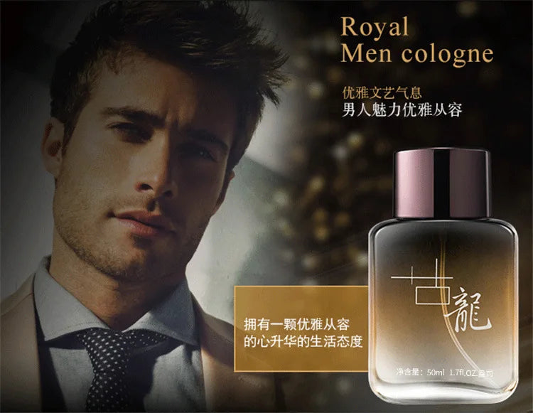 Men Pheromone Gentleman Perfume Natural Fresh Long-lasting Fragrance Cologne Perfume Couple Love Date Eau De Parfum 50ml