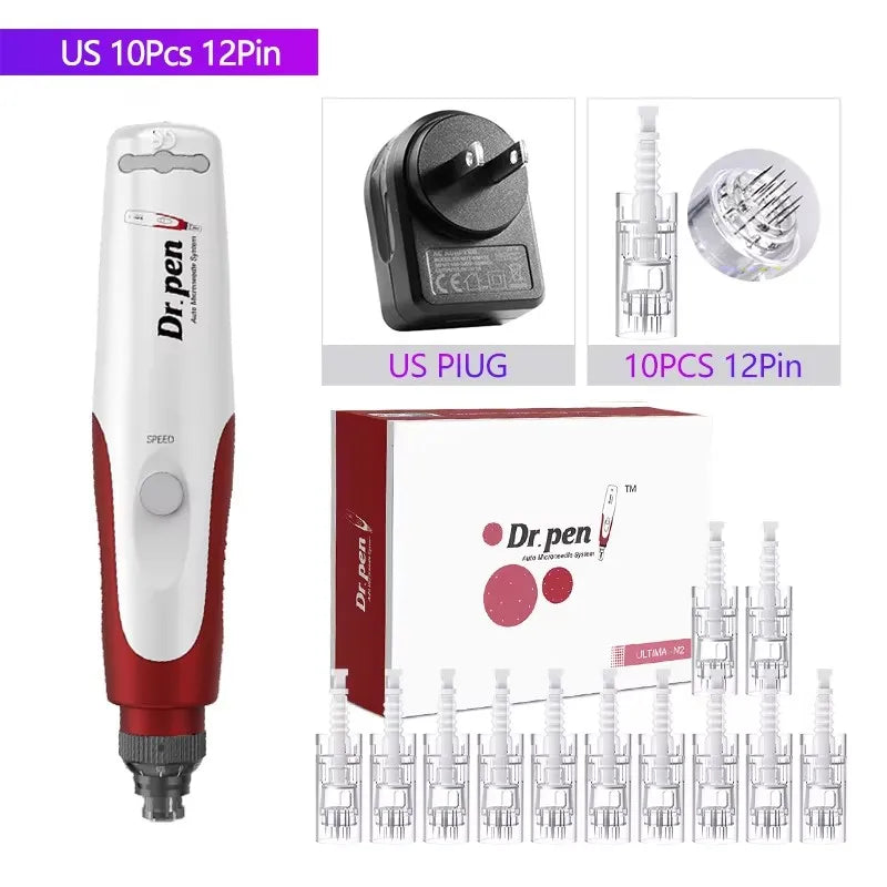 Derma Pen Ultima N2 Professional Micro Skin Pen Wireless Electric Skin Repair Tool Kit 0.25mm Needle Skin Care Device