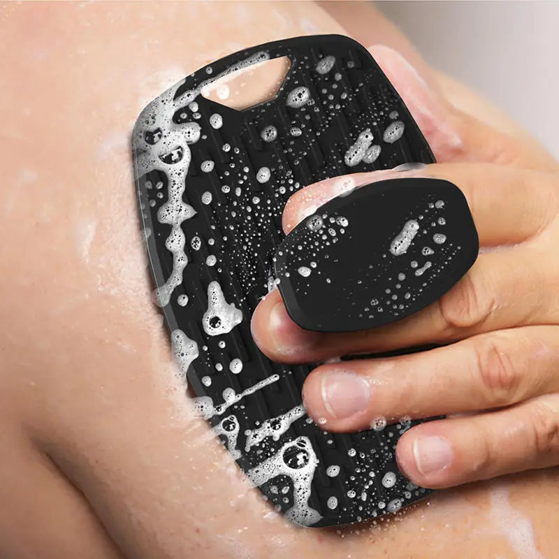 1/5pc Soft Silicone Exfoliating Brush Cleanser Manual Body Cleansing Body Care Scrubber Shower Gentle Massage Bath Brush For Men