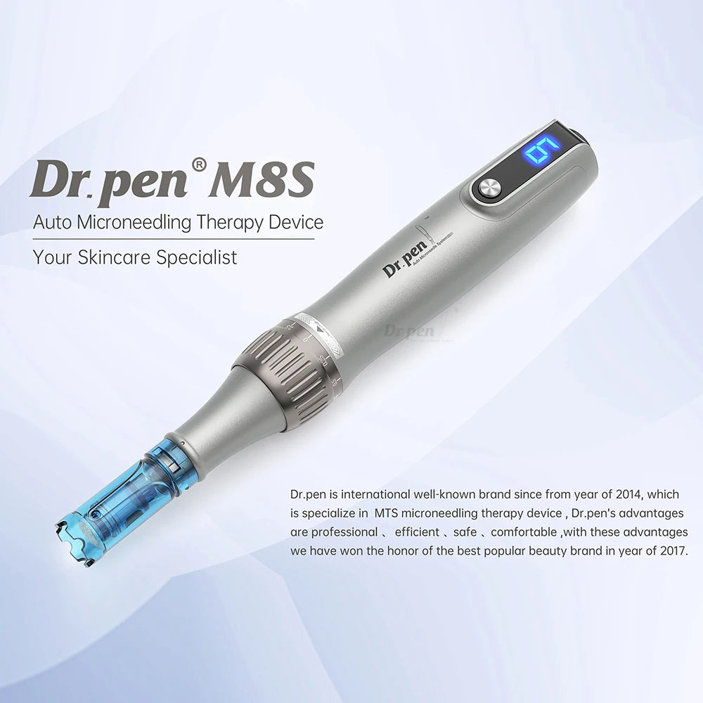 Authentic Dr pen Ultima M8S With 22 pcs Needle Pin Microneedling Pen Wireless Derma Pen Beauty Machine needle length 0.25 mm