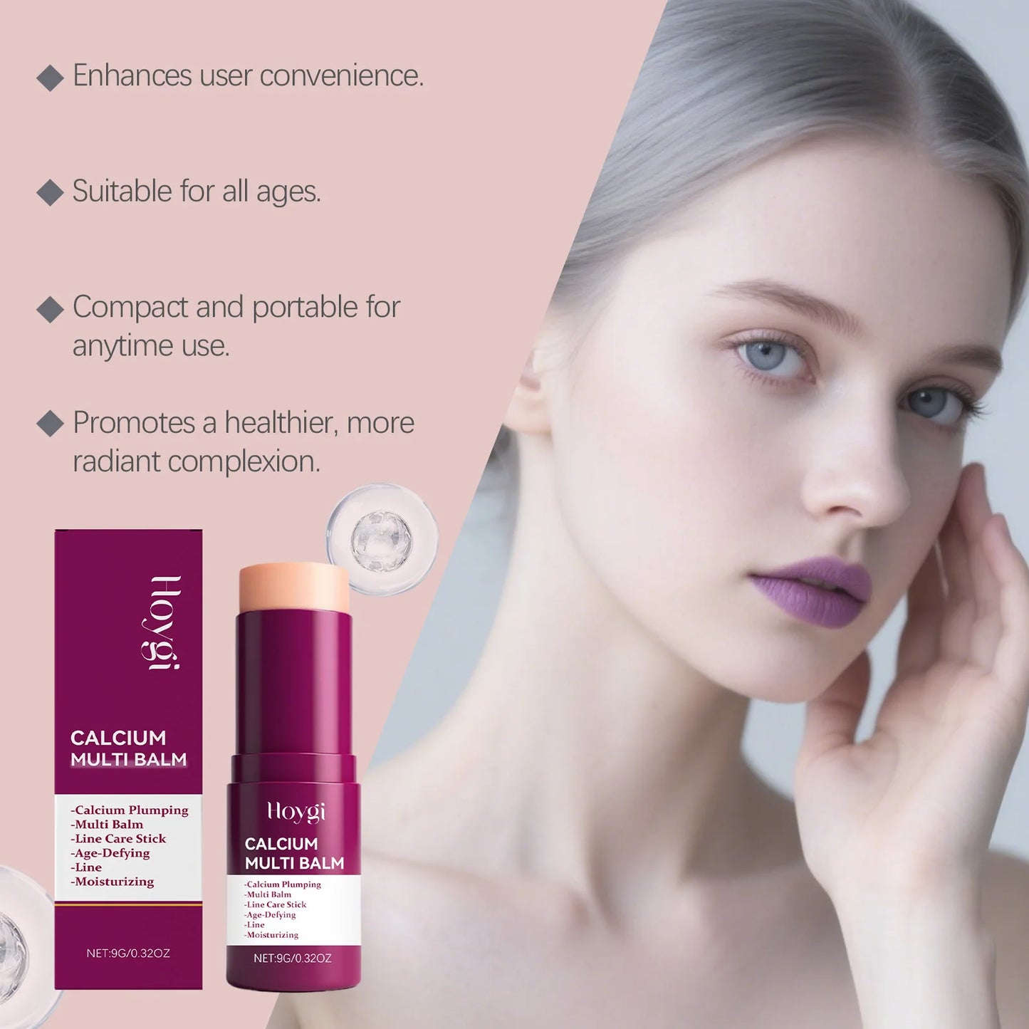 Calcium Multi Balm Firming Lightweight Hydrating Face Balm Tightening Smoothing Moisturing Stick Daily Skincare