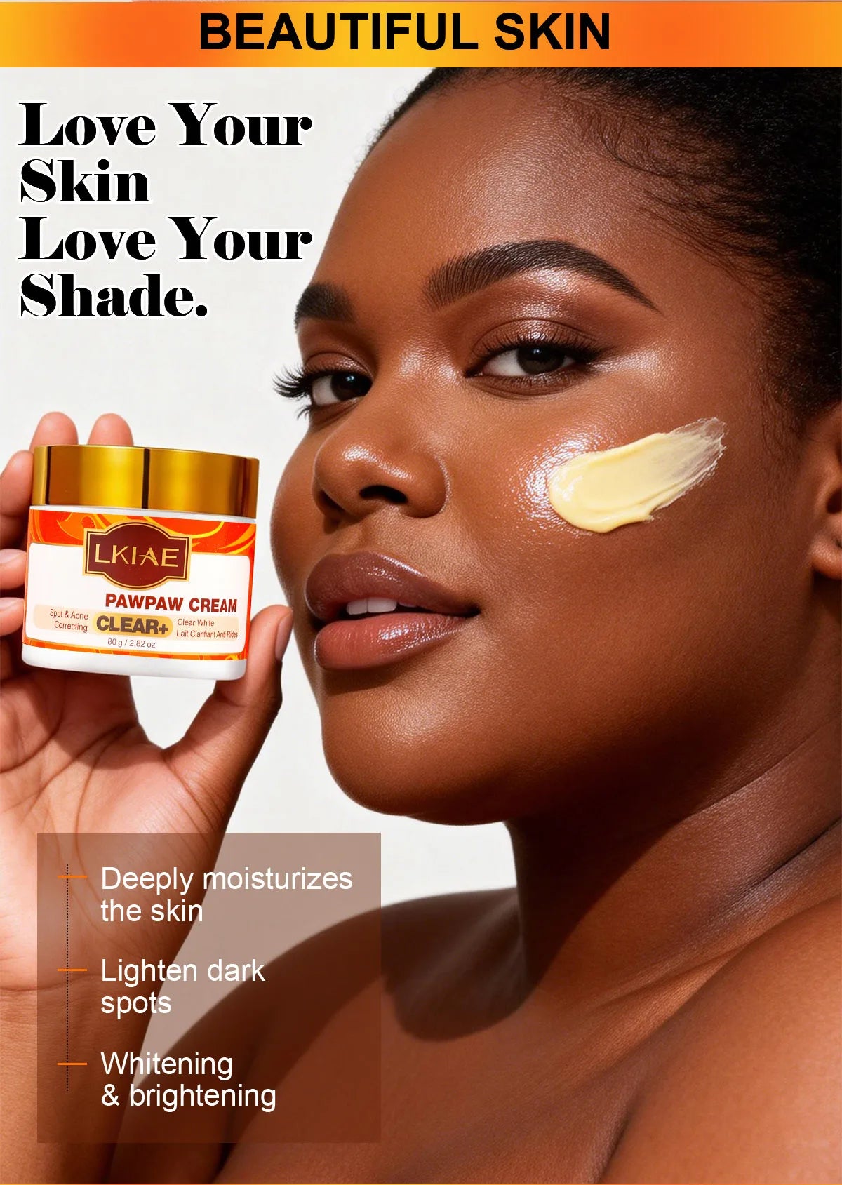 LKIAE Whitening Women Set, With Vitamin C, Natural Papaya, Carrot, Remove Dark Spots, Melanin, Skin Moisturizer, Hydrating