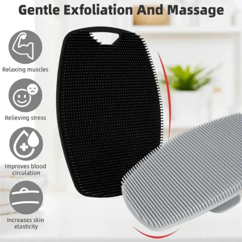1/5pc Soft Silicone Exfoliating Brush Cleanser Manual Body Cleansing Body Care Scrubber Shower Gentle Massage Bath Brush For Men