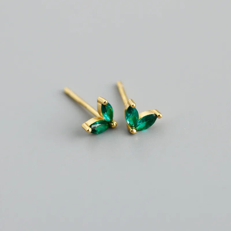INZATT Real 925 Sterling Silver 5mm Horse Eye Zircon Mini Stud Earrings for Women Classic Fine Jewelry Ear Hole Care Accessories