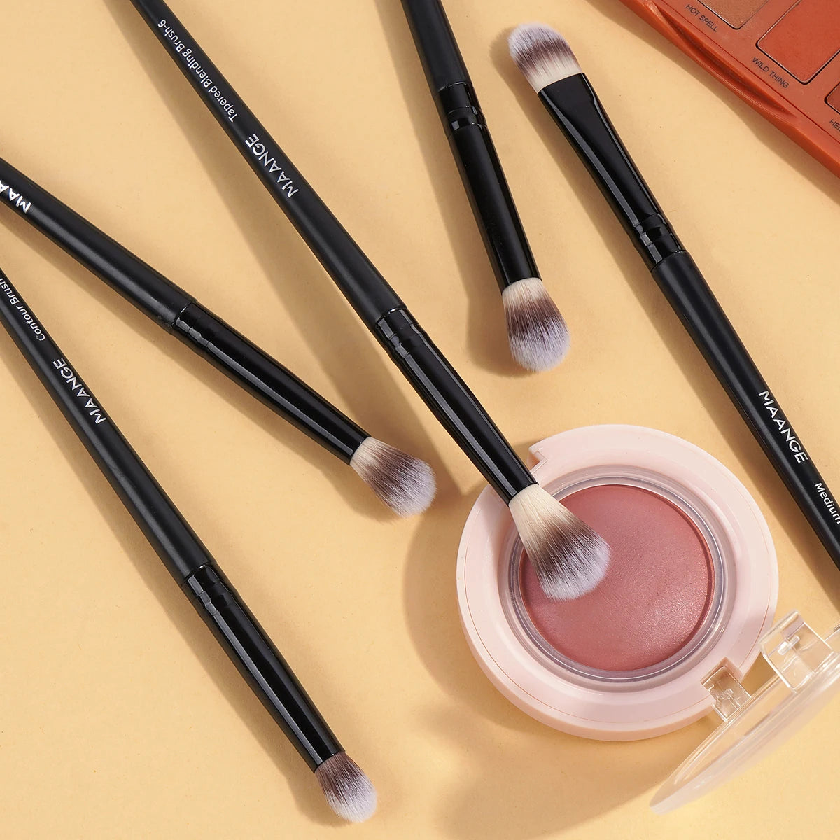 MAANGE 5pcs Eye Detail Makeup Brush Contour Brush Eyeshadow Brush Halo Dye Bbrush Beauty Tools Novice Makeup Brush Set Lady Gift