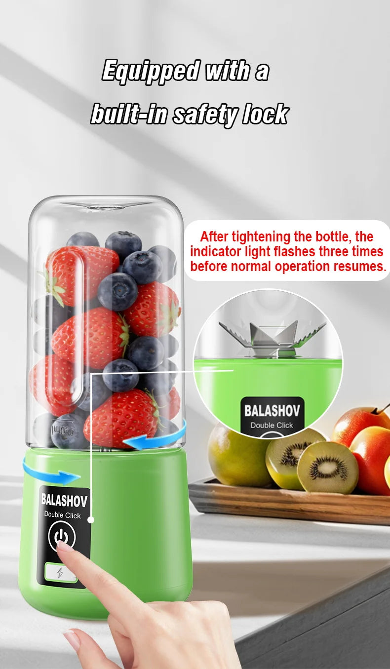 450ml Portable Juicers Blender Juice Maker USB Rechargeable Lemon Orange Fruit Juicing Cup Electric Juice Machine Travel Juicers