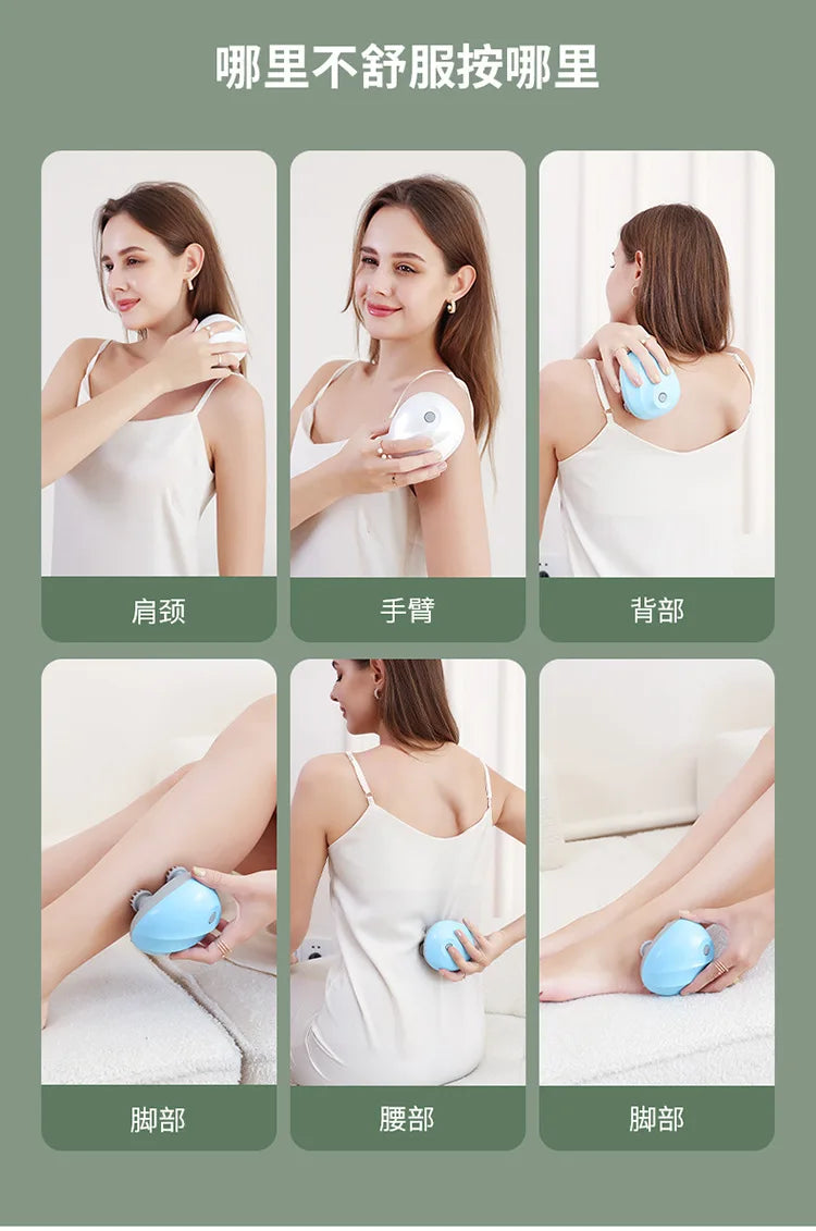 Head Massage Instrument Rechargeable Head Massager Scalp Stress Relax Body MassageWaterproof Handheld Hair Scalp Massager
