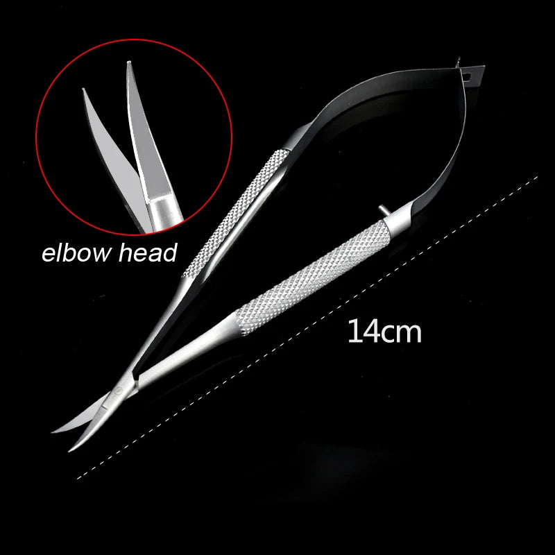 1pcs Corneal Scissors Micro Surgical Vannas Titanium Stainless Steel  Micro Scissors