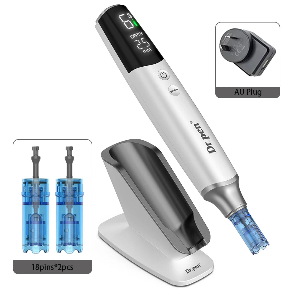 Dr Pen M9 New Series. It Is a Brand New Dr Pen, M9 With 18 Pin 2 PCS / Length 0.25 mm