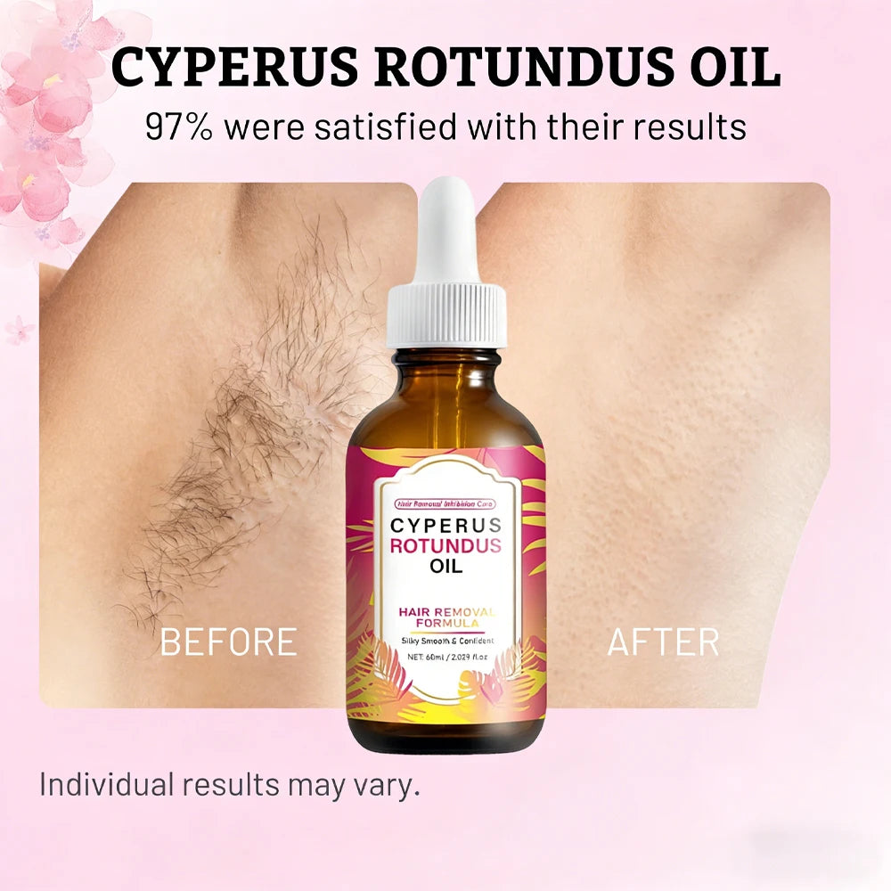 Cyperus Rotundus Oil For Hair Removal Soft Smooth Skin Care Deep Hydration Anti Hair Growth Inhibition After Shave Oil,60ml