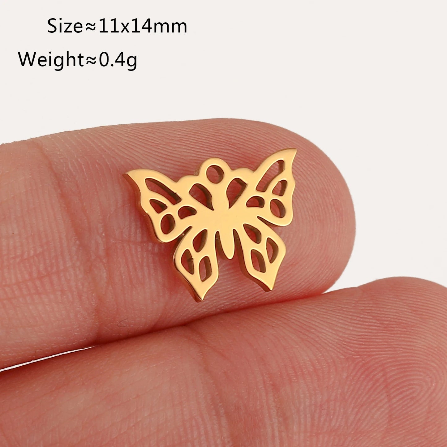 5Pcs Spring Bee/Butterfly/Beelet Charms Stainless Steel Scarab Moths Pendants DIY  Necklace Bracelet Jewelry Making Accessories