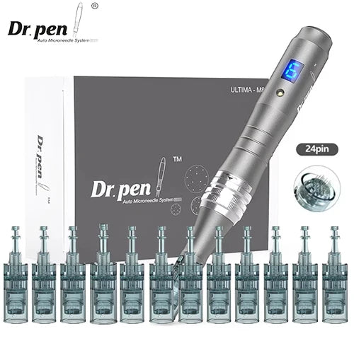 Deram  pen  M8  0.25mm  With 12 pcs Cartridges  Derma Pen