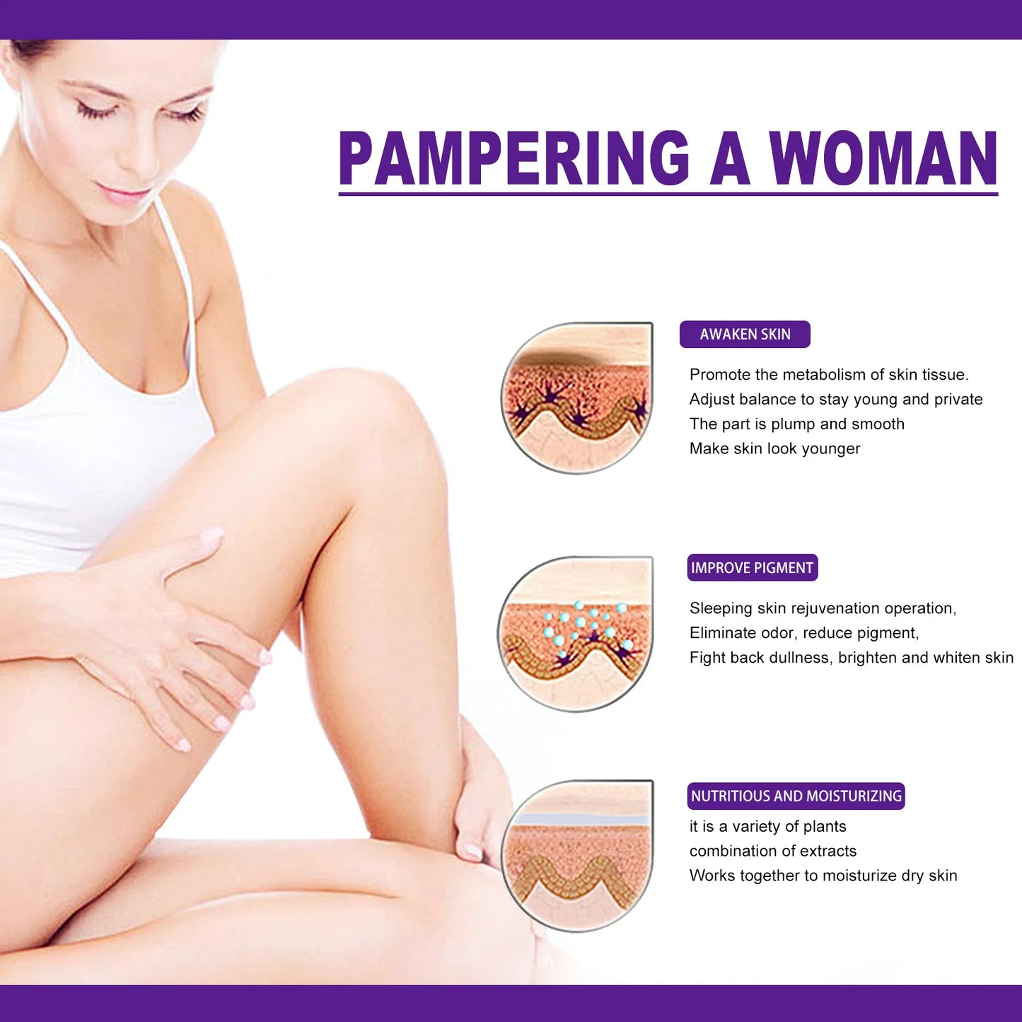 Whitening Cream Private Parts Underarm Serum Bleaching Butt Knee Inner Thigh Intimate Parts Brightening Remove Melanin