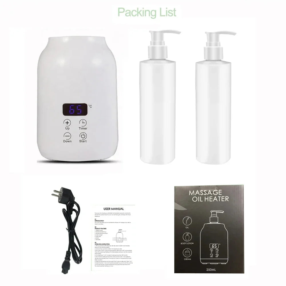 NEW Massage Oil Warmer Digital Lotion Cream Heater 2 Heat Modes Lotion Warmer Fast Heat Lotion Warmer LED Display with Timer