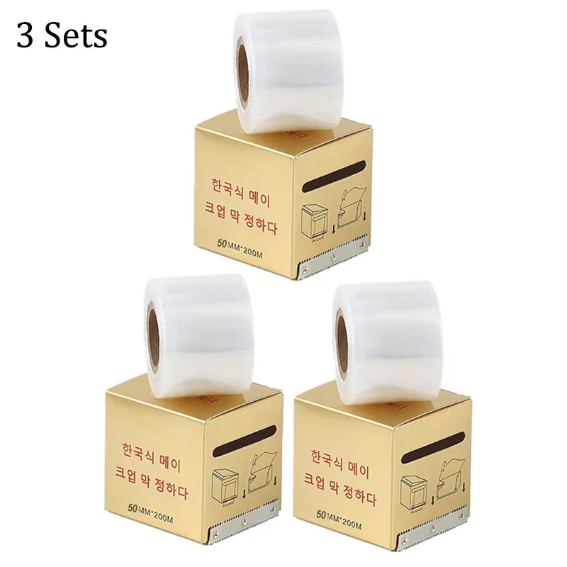 Disposable Eyebrow Tattoo Plastic Wrap Professional Preservative Film Eye Use With Sharp Blade Makeup Eyebrow Tattoo Accessories