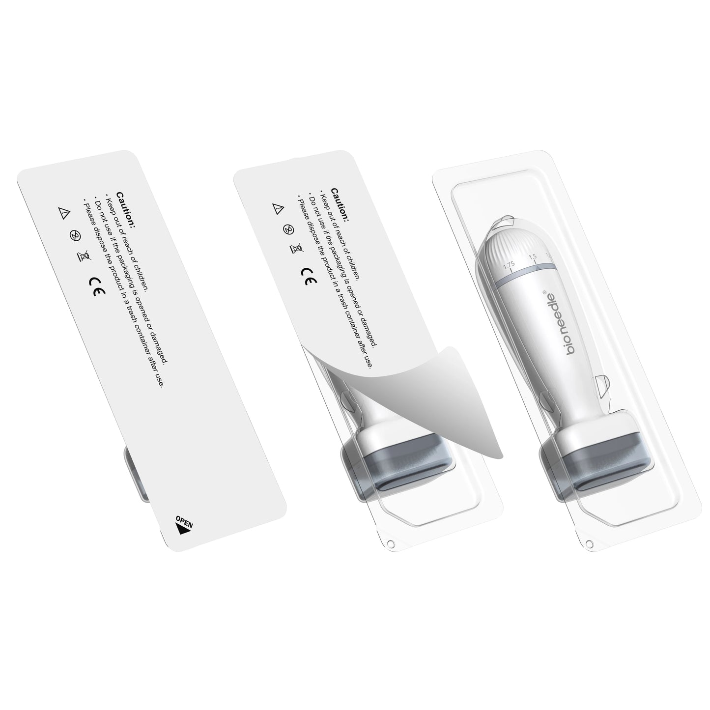 Bioneedle Derma Stamp - 120 Needles, Professional Microneedling Stamp 0-2mm Adjustable Needles for Women & Men Anti-Aging