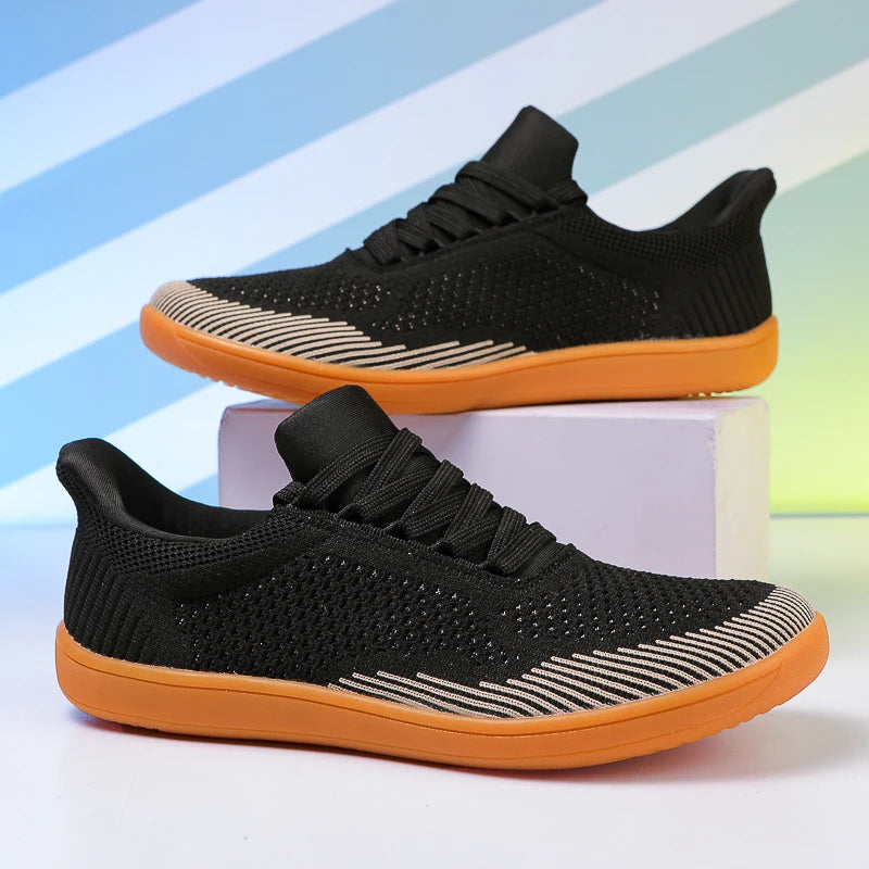 Plus Size 50 51 52 53 54 Wide Toe Box Barefoot Shoes Men Casual Mesh Shoes Minimalist Zero Drop Sneakers Breathable Big Foot