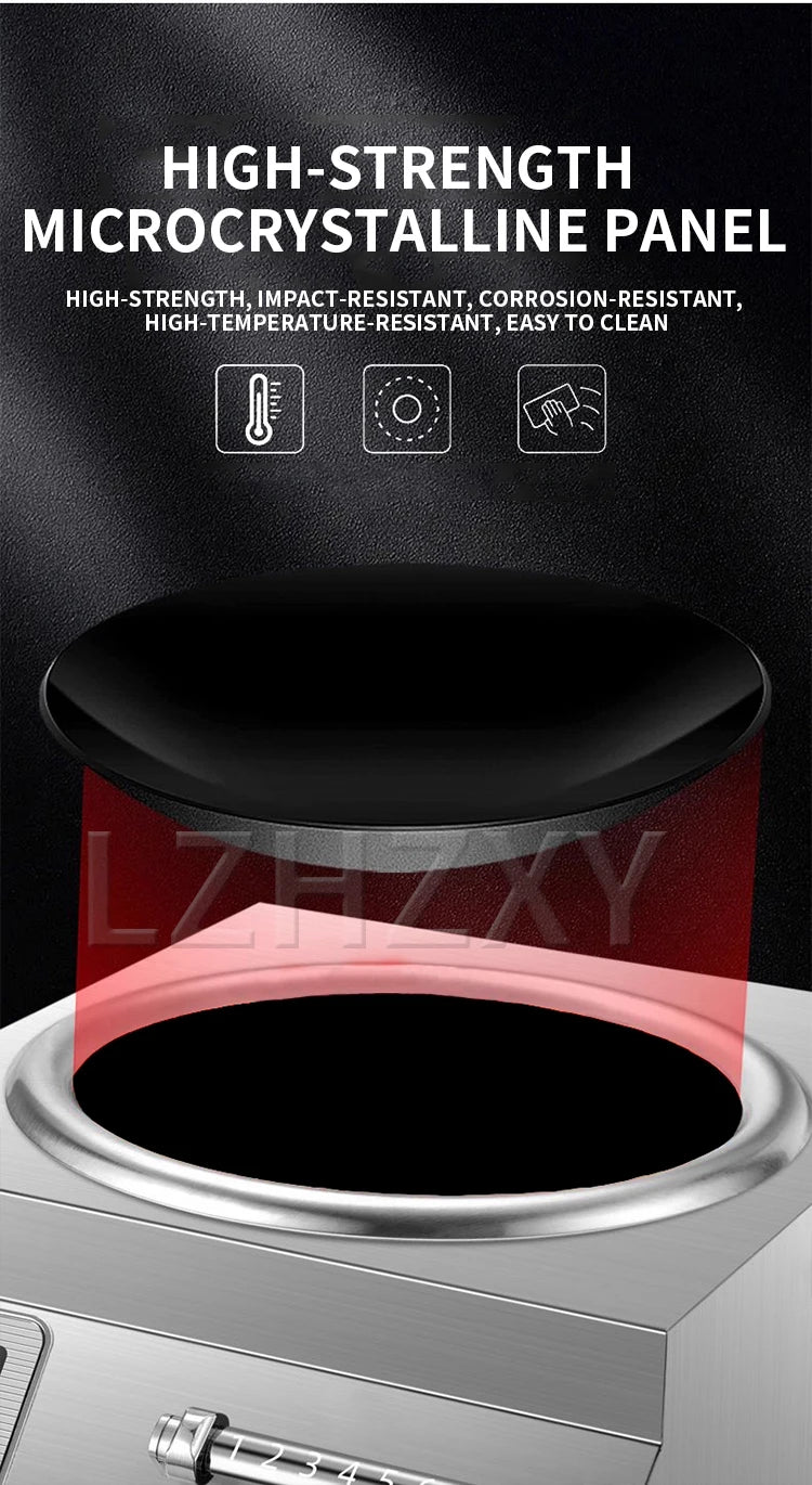 5000W/6000W High-power commercial induction cooker, Concave surface, high-power adjustment, A must-have for restaurants
