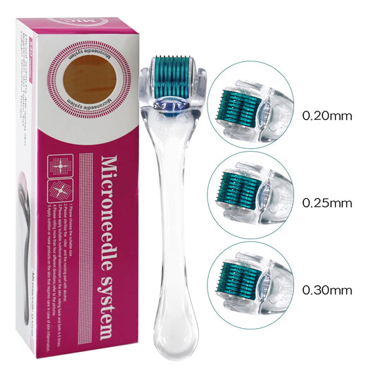 Titanium Microneedle Derma Roller 0.2/0.3mm 540  For Face Beard Scalp Hair Growth Scar Repair Skin Care Mesotherapy Beauty Tool